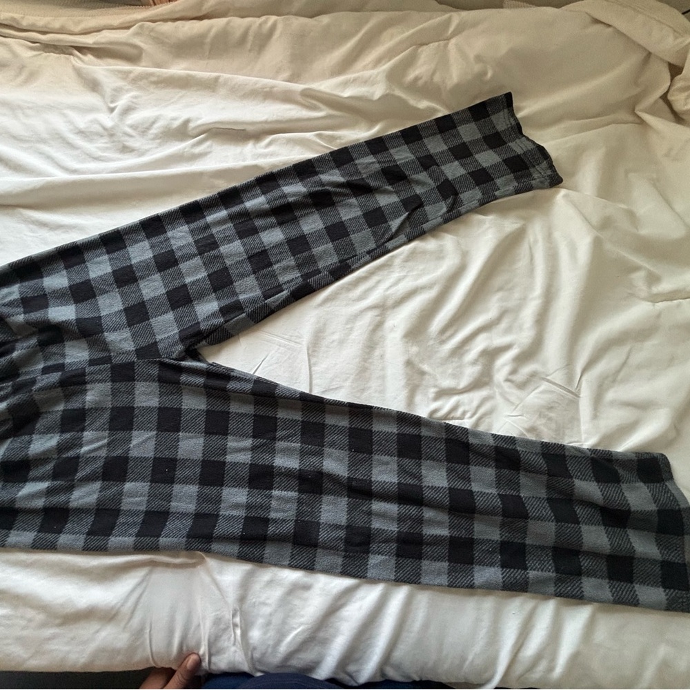 Black and Gray Plaid Pants